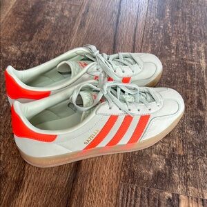 Adidas Gazelle Sneakers with Orange Stripes